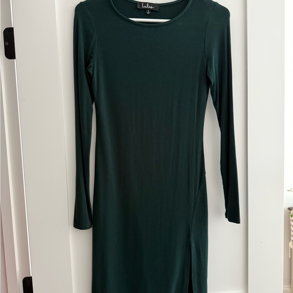 Lulu's Emerald Long Sleeve Dress